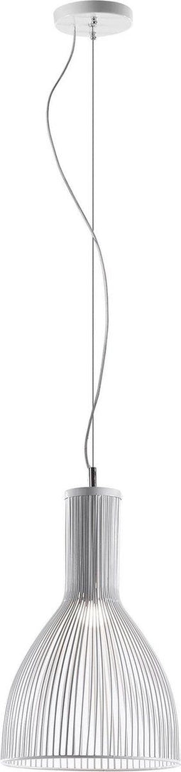 Kave Home Elch B - Plafondlamp - Metaal - Wit - 36 x 36 x 60 cm