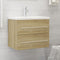 vidaXL - Wastafelkast - 60x38,5x48 - cm - bewerkt - hout - sonoma - eikenkleurig