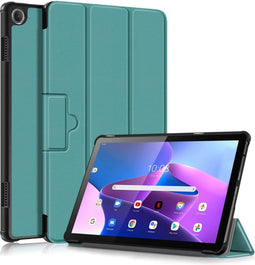 Lunso - Geschikt voor Lenovo Tab M10 Gen 3 (3e generatie) - Tri-Fold Bookcase hoes - Groen