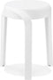 Alterego Pompa - Lage Stapelbare Kruk - Wit Plastic - 35x35.5x45cm