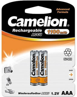 Camelion NH-AAA1100BP2 - NiMH AAA 1.2V 1100mAh - Grijs/oranje (2 stuks)
