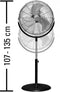 Trotec TVM 18 S - Statiefventilator - 100W 3 snelheden 45 cm - Chroom