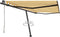 vidaXL - Luifel - vrijstaand - automatisch - 450x300 - cm - geel - en - wit