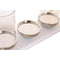 Kaarshouder Home ESPRIT Wit Zilverkleurig Kristal Marmer 40 x 13 x 22 cm