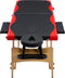 vidaXL - Massagetafel - inklapbaar - 2 - zones - hout - zwart - en - rood