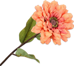 Silk-ka Kunstbloem Nepbloem Zijden bloem Zinnia Steel Oranje 136311 58cm