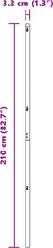 vidaXL - Fietspalen - 13 - stuks - Grijs - Ø32 - mm - 210 - cm - Verzinkt - Staal