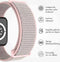 imoshion Nylon⁺ bandje - Geschikt voor Apple Watch 1, 2, 3, 4, 5, 6, 7, 8, 9, 10 (42 mm), SE - 38/40/41 mm - Roze - One Size