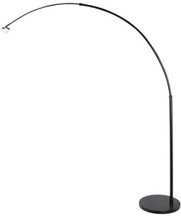 Steinhauer Sparkled Light 7268ZW - Vloerlamp / Booglamp - Hoogte verstelbaar draaibaar - Zwart