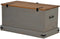 vidaXL - Opbergkist - HALDEN - grijs - 91x48x47 - cm - massief - grenenhout