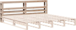vidaXL - Hoofdbord - met - schappen - 180 - cm - massief - grenenhout