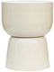Livingfurn Bijzettafel Kian - Rond - Acaciahout - Off White - 36x35,5x46cm
