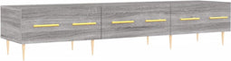 vidaXL - Tv-meubel - 150x36x30 - cm - bewerkt - hout - grijs - sonoma - eikenkleurig