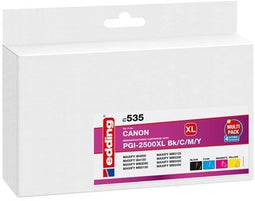 Edding EDD-535 - Multi-verpakking inktcartridges - Zwart Cyaan Magenta Geel (4 stuks)