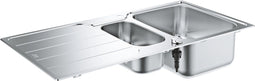 GROHE K500 - Roestvrijstalen spoelbak - 18,5 cm diep - Geborsteld RVS
