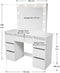 Juskys Talea - Kaptafel - Incl. Spiegel en LED - Wit