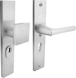 Intersteel Veiligheidsbeslag met kerntrekbeveiliging SKG*** profielcilinder 55 mm rechthoekig voordeurbeslag