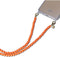 Casetastic lanyard telefoonkoord gemaakt met kralen - Stevige duurzame haak - 125cm - Oranje
