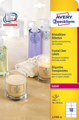 Avery Zweckform Laseretiket 96x50 - 10 etiketten per vel - 25 vel (1 pack)