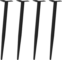 vidaXL - Salontafelpoten - conische - vorm - 4 - st - 72-73 - cm - staal - zwart