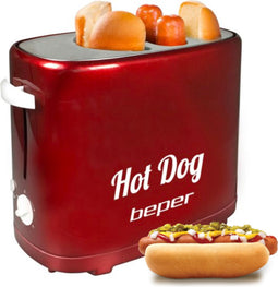 Beper BT.150Y - Hotdog Maker - Hotdog Machine - Hotdog Grill - Hotdog Cooker - Hotdog Roller - 750W