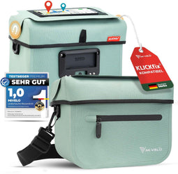 MIVELO KLICKfix - Stuurtas - 100% waterdicht - Uitneembaar vak voor mobiele telefoon - Kleur Noah Ninja (wortel)