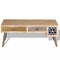 vidaXL - Salontafel - met - lades - 105x55x41 - cm - massief - mangohout