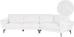 KANSSELI - Driezitsbank - Wit - Boucléstof