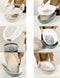 vidaXL - Kattenbak - met - deksel - 58,5x39,5x43 - cm - polypropeen - wit - en - bruin