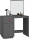 vidaXL - Kaptafel - 95x50x134 - cm - massief - grenenhout - grijs