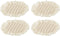 J-Line onderzetter Rond Macramé - polyester - beige - 4 stuks