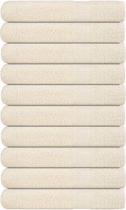 vidaXL - Handdoeken - 10 - st - 100x200 - cm - 360 - g/m² - 100% - katoen - crèmekleurig