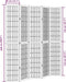 vidaXL - Kamerscherm - met - 5 - panelen - massief - paulowniahout - zwart