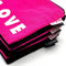 SMUG Reisetui - Toilettas - Reiszak voor Koffer - Makeup Tasje - Koffer Organizer Opbergzakje - Love Print, Fel Roze