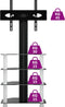 vidaXL - Tv-standaard - hoek - 4-laags - voor - 32-70 - inch - zwart - en - zilverkleur