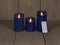 Anna's collection - 3ST OPLAADBARE KAARS ANTIEK BLAUW WAX RUSTIEK B...