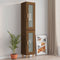 vidaXL - Wandkast - 34,5x34x90 - cm - bruin - eikenkleur