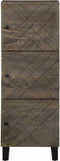 vidaXL - Hoge - kast - 40x33x110 - cm - massief - mangohout - zwart