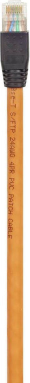 Renkforce RF-4769896 RJ45 Netwerkkabel, patchkabel CAT 8.1 S/FTP 7.50 m Oranje Vergulde steekcontacten, Snagless 1 stuk