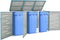 vidaXL - Containerberging - driedubbel - 207x77,5x112,5 - cm - roestvrij - staal