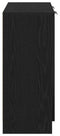 vidaXL - Zwart - Eiken - Dressoir - 60x30x70 - cm - Gemaakt - van - Bewerkt - Hout