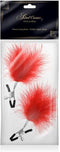 Sweet Caress - Tepelklemmen met rode veertjes