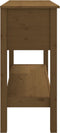 vidaXL - Wandtafel - 100x35x75 - cm - massief - grenenhout - honingbruin