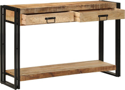 vidaXL - Console - Tafel - 120x33x75 - cm - Massief - Ruw - Mangohout