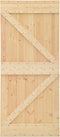 vidaXL - Schuifdeur - met - beslag - 100x210 - cm - massief - grenenhout