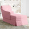 vidaXL - Chaise - longue - met - bolster - en - rechterarmleuning - fluweel - roze