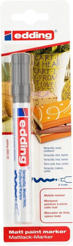 Viltstift edding 4000 decomarker rond zilver 2-4mm