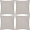 vidaXL - Kussenhoezen - katoen - 50 - x - 50 - cm - bruin - 4 - stuks