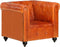vidaXL Fauteuil Chesterfield-stijl echt leer tan