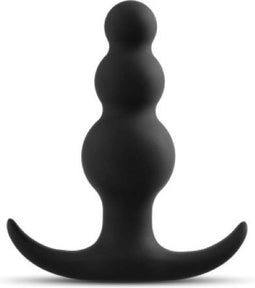 Anal Adventures Platinum - Beaded Anaal Plug - Zwart